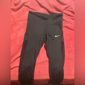 Nike Black Leggings with White Swoosh